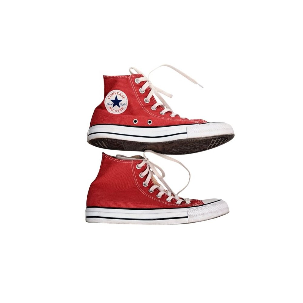 Converse Chuck Taylor All Star Red High-Top Sneakers Women Size 9 Men 7 Canvas - Picture 11 of 12